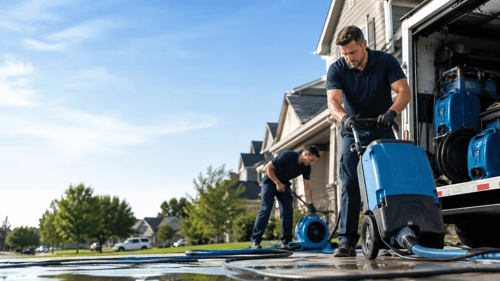 Dehumidification being performed in Woodstock, VT